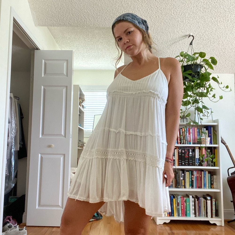 White boho dress
